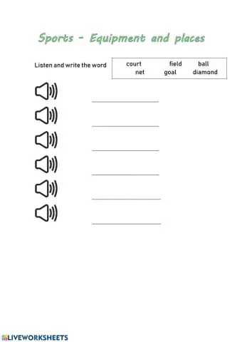 Sports-equipment and places