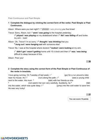 Past Simple and Past Continuous