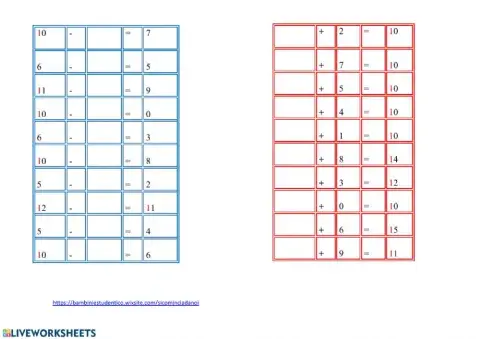 Addizioni e sottrazioni