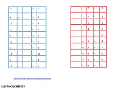 Addizioni e sottrazioni