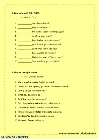 Present simple tense