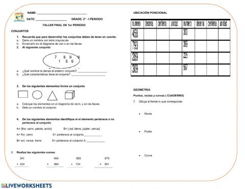 TALLER FINAL DE 1er PERIODO
