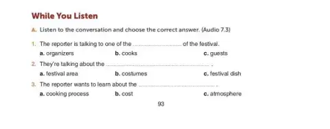 Grade 10 Theme 7:Food and Festivals