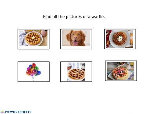 Select all the waffles.