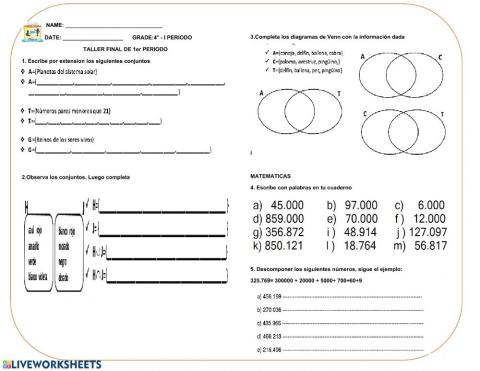 TALLER FINAL DE 1er PERIODO
