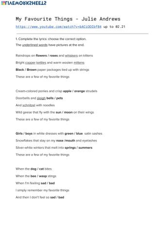 My Favourite Things - Julie Andrews