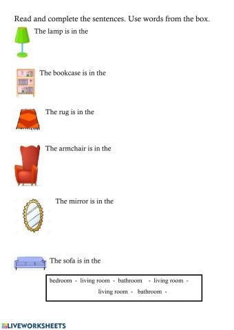 Parts and objects in the house. complete