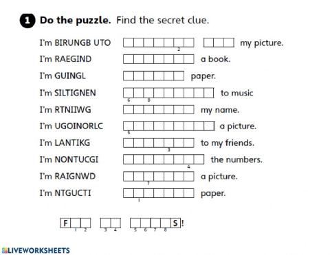 Actions in the classroom
