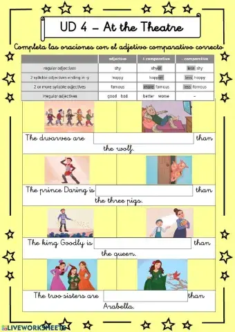 At the Theatre - 6º UD 4 - Fichas 4