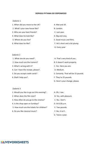 Questions and answers