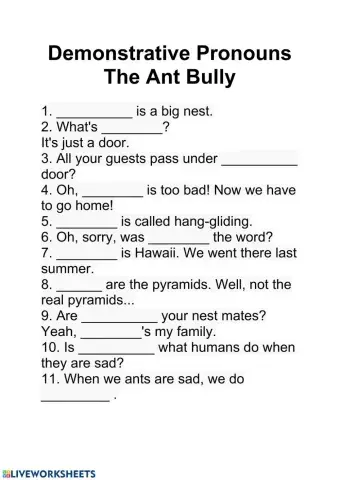 Demonstrative Pronouns