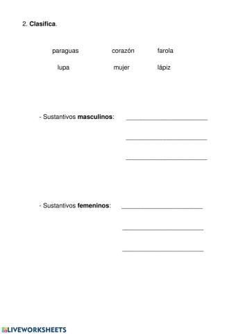 Género del sustantivo