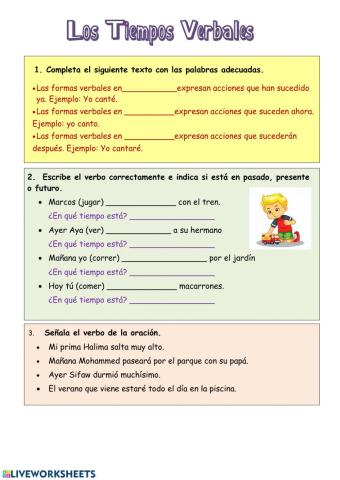 Los tiempos verbales