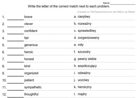 EPO 8 Unit 7 Personal qualities vocabulary drag and drop