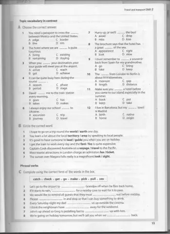 Travel and transport