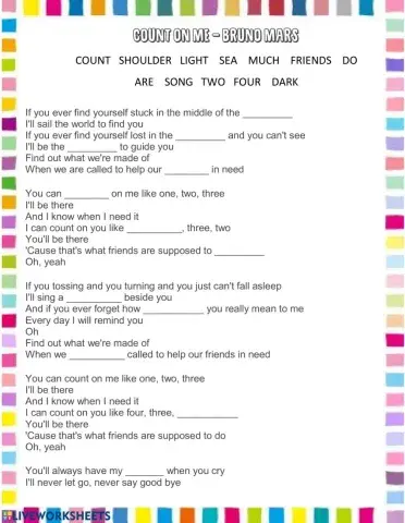 Bruno Mars - Count on me