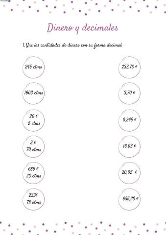 Dinero y decimales