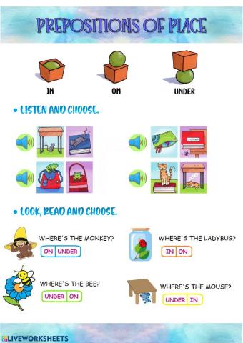 Prepositions of Place