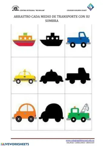 ARRASTRO CADA MEDIO DE TRANSPORTE CON SU SOMBRA