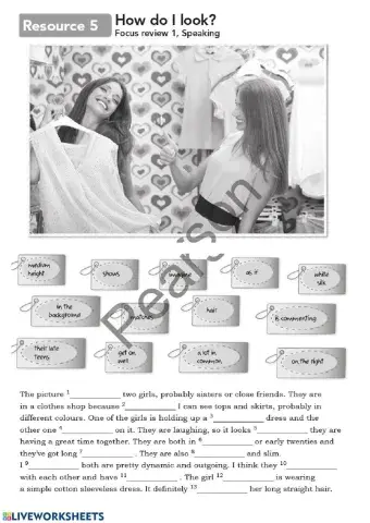 B1 Preliminary Speaking Practice Photo