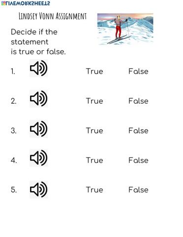 Linsey Vonn True or False