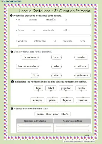 Nombres individuales y colectivos