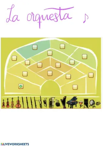 Colocar instrumentos de la orquesta