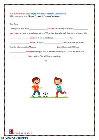 Simple Present-Present Continuous