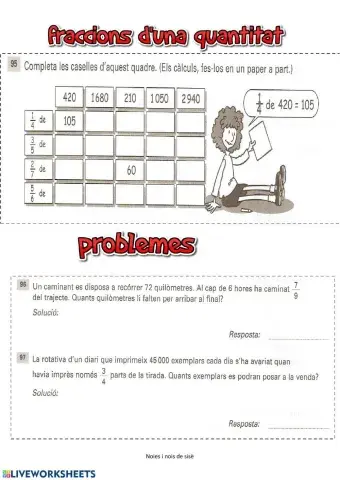 Fraccions i problemes