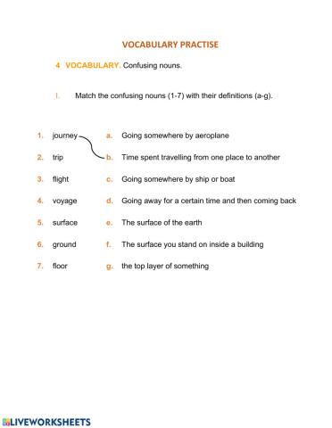 Module 7 Confusing nouns practise