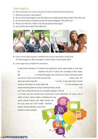 Grade 10 Theme 8 Digital Era WB Page 56