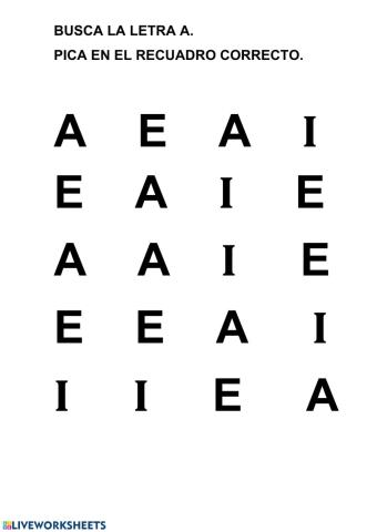 Señala la letra A