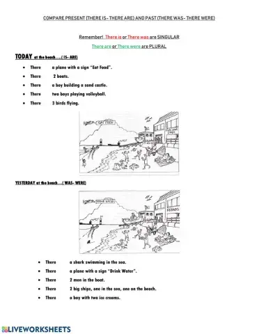 BE -present and past ( Compare)