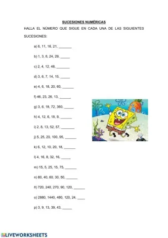 Sucesiones numéricas