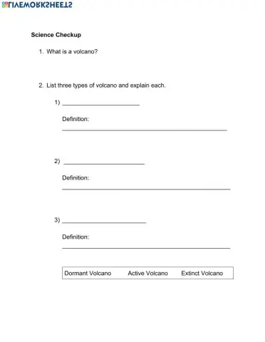 Volcano and types of volcano