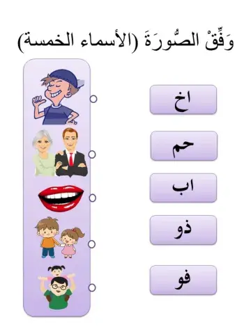 Asmak khomsah الأَسْمَــاءُ الخَـمْـسَةِ