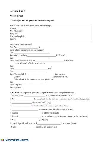 Present perfect - past simple practice