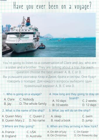 Have you ever been on a voyage?