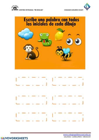 Escribimos lista de palabras