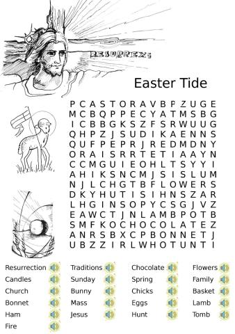 Eastrer wordsearch