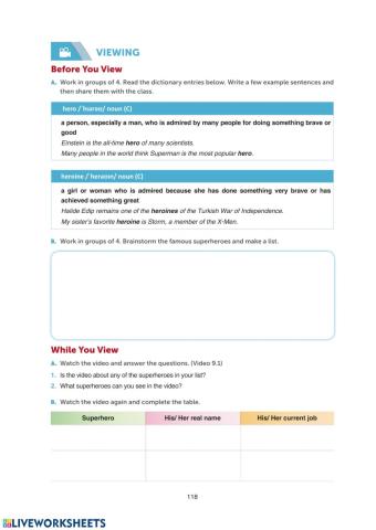Grade 10 Theme 9 Heroes and Heroines SB Page 118