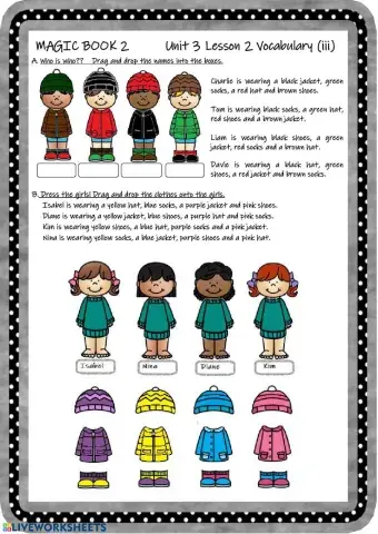 Magic Book 2 Vocabulary Unit 3 Lesson 2 iii