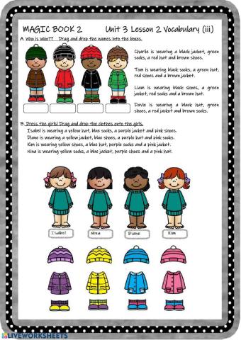 Magic Book 2 Vocabulary Unit 3 Lesson 2 iii