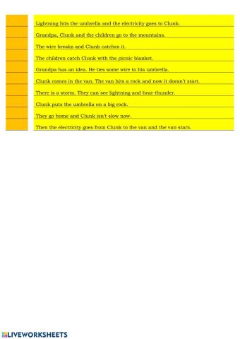 The Big Storm - number the paragraphs