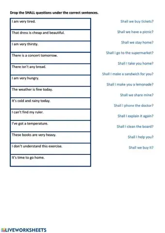 Drop the correct shall question