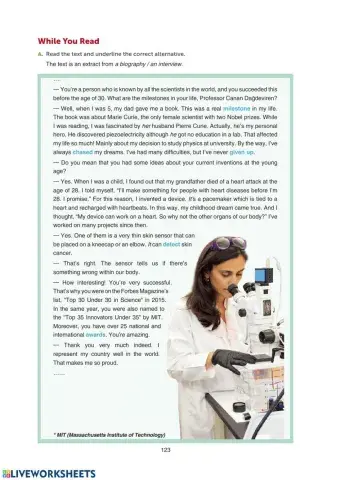 Grade 10 Theme 9 Modern Heroes and Heroines SB Pages 123-124