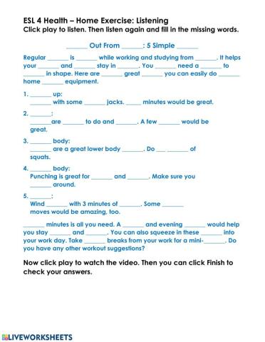 Home Exercise: Listening