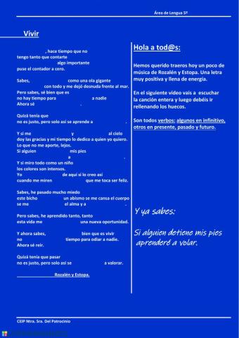 Letra de Vivir. Rozalén y Estopa