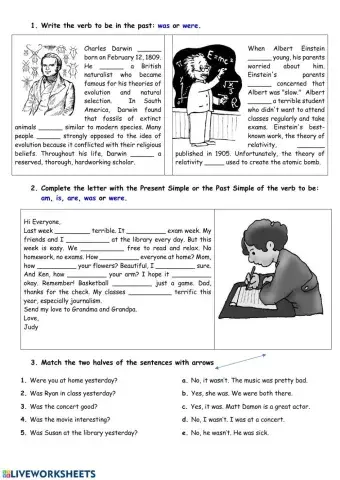 Verb to be in the Present Simple & the Past Simple