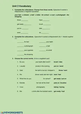 Project 3 Unit 3 Vocabulary